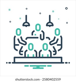 Vector colorful mix icon for meeting
