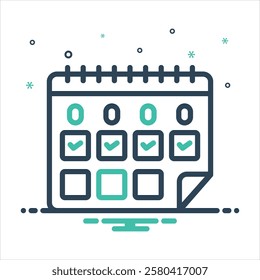 Vector colorful mix icon for meeting
