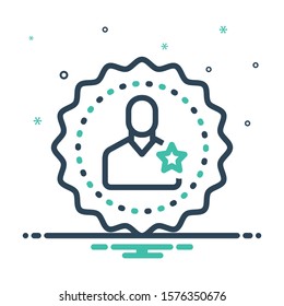 Vector colorful mix icon for membership