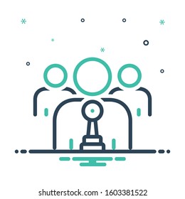 Vector colorful mix icon for merely