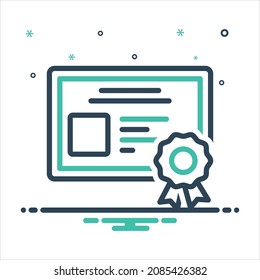 Vector colorful mix icon for merit