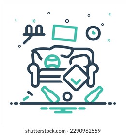 Icono de mezcla de colores vectorial para desorden