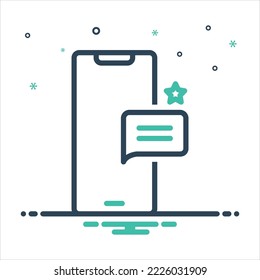 Vector colorful mix icon for message
