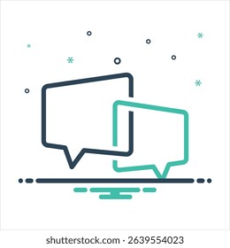 Vector colorful mix icon for message