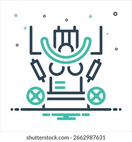 Vector colorful mix icon for metalworking