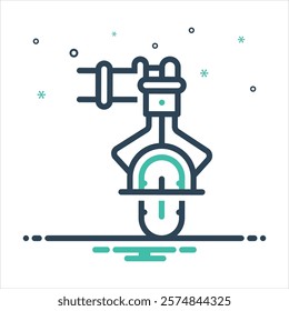 Vector colorful mix icon for microphone