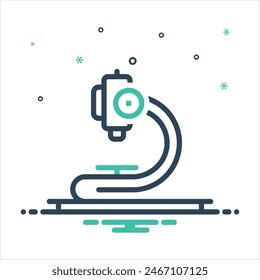 Vector colorful mix icon for microscope