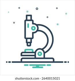 Vector colorful mix icon for microscope
