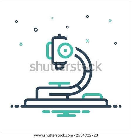 Vector colorful mix icon for microscope