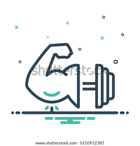 Vector colorful mix icon for might