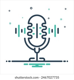 Icono de mezcla colorida de Vector para mike