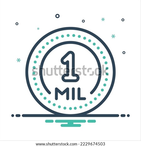 Vector colorful mix icon for mil