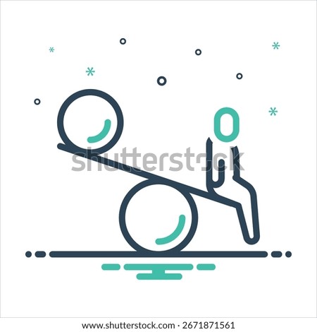 Vector colorful mix icon for minimal effort