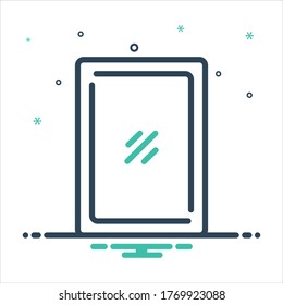 Icono de mezcla de color vectorial para espejo