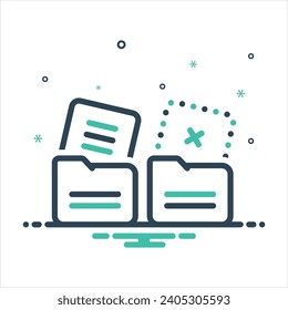 Vector colorful mix icon for missing data