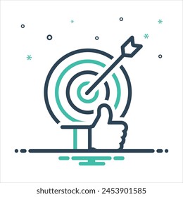Vector colorful mix icon for mission