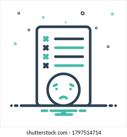 Vector colorful mix icon for mistake