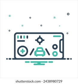 Icono de mezcla colorida del vector para el juego móvil