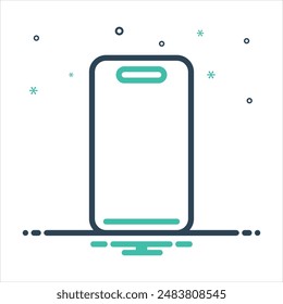 Vector colorful mix icon for mobile
