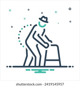 Icono de mezcla de colores vectoriales para movilidad