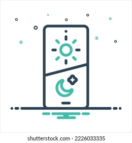 Icono de mezcla de colores vectoriales para modos