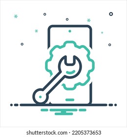 Icono de mezcla de colores vectoriales para modificaciones