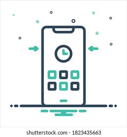 Vector colorful mix icon for moreover