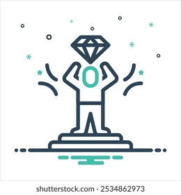Vector colorful mix icon for motivation