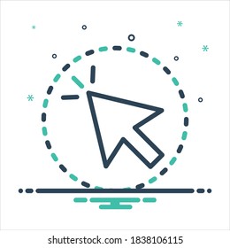 Vector colorful mix icon for mouse