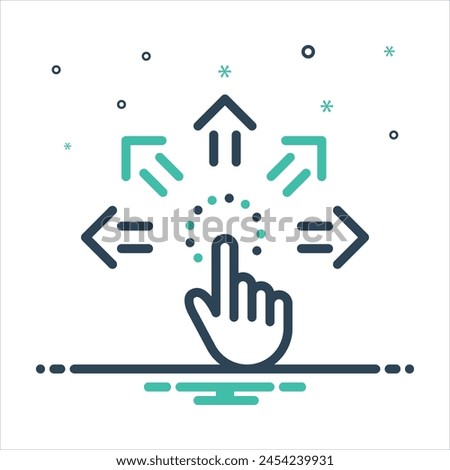 Vector colorful mix icon for move