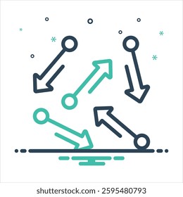 Vector colorful mix icon for movement