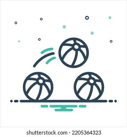 Vector colorful mix icon for moves