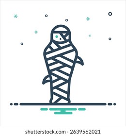Vector colorful mix icon for mummy
