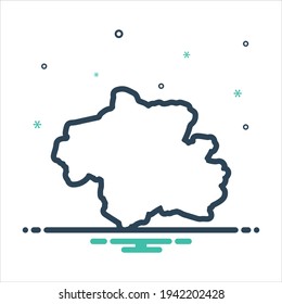 Vector colorful mix icon for munich