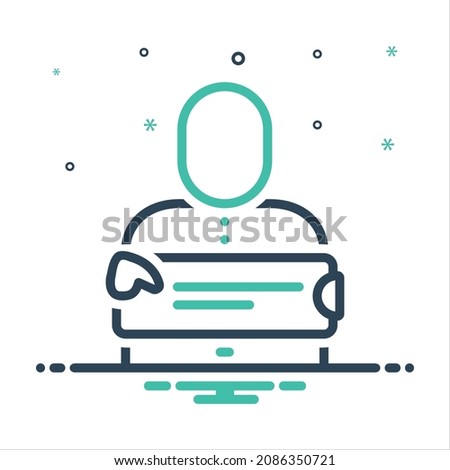 Vector colorful mix icon for name