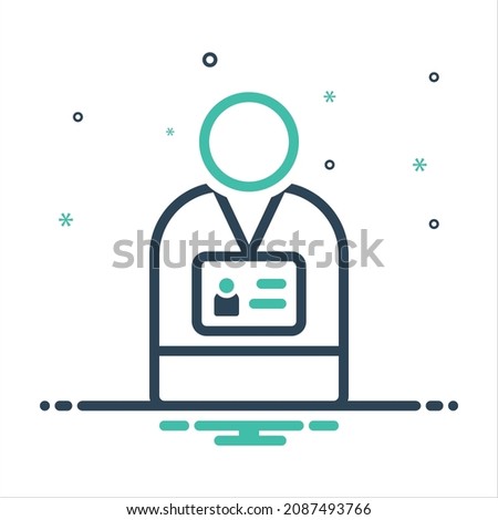 Vector colorful mix icon for name