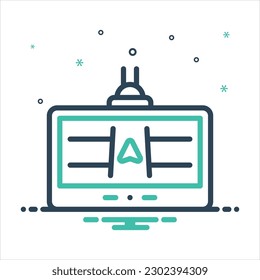 Vector colorful mix icon for nav