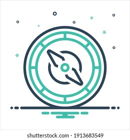Vector colorful mix icon for navigate