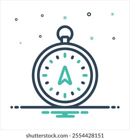 Vector colorful mix icon for navigation