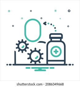 Icono de mezcla colorida vector por necesidad