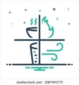 Vector colorful mix icon for necessity
