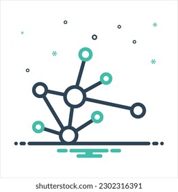 Icono de mezcla de colores vectorial para la red