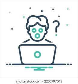 Vector colorful mix icon for newbie