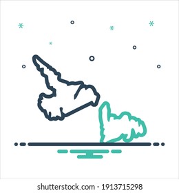 Vector colorful mix icon for newfoundland