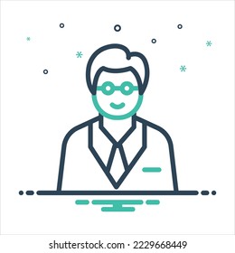Vector colorful mix icon for newman