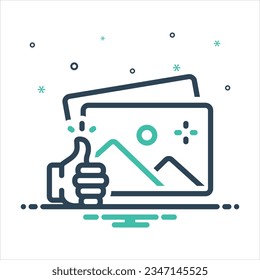 Vector colorful mix icon for nice