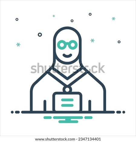 Vector colorful mix icon for nickname