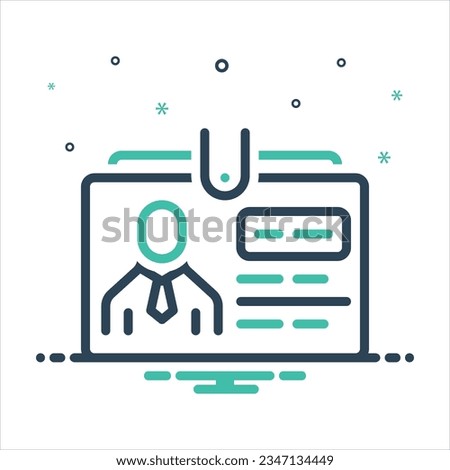 Vector colorful mix icon for nickname