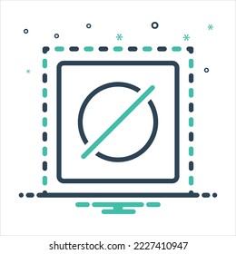 Vector colorful mix icon for nil