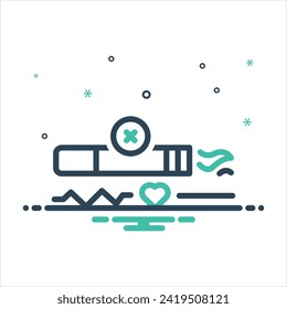 Vector colorful mix icon for no smoking